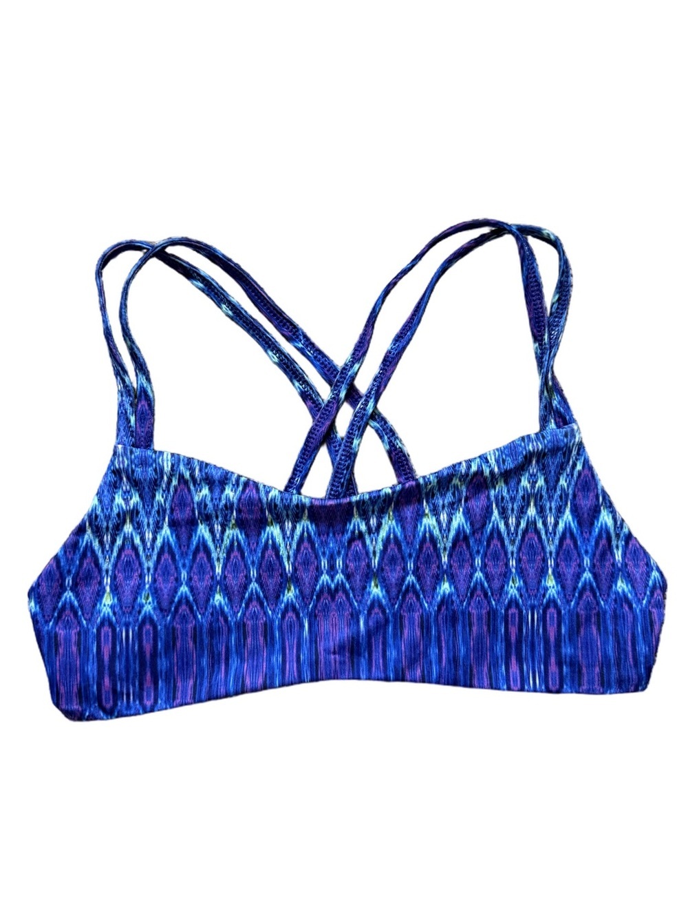 Jolyn Fendrick Printed Fixed Back Bikini Top | L